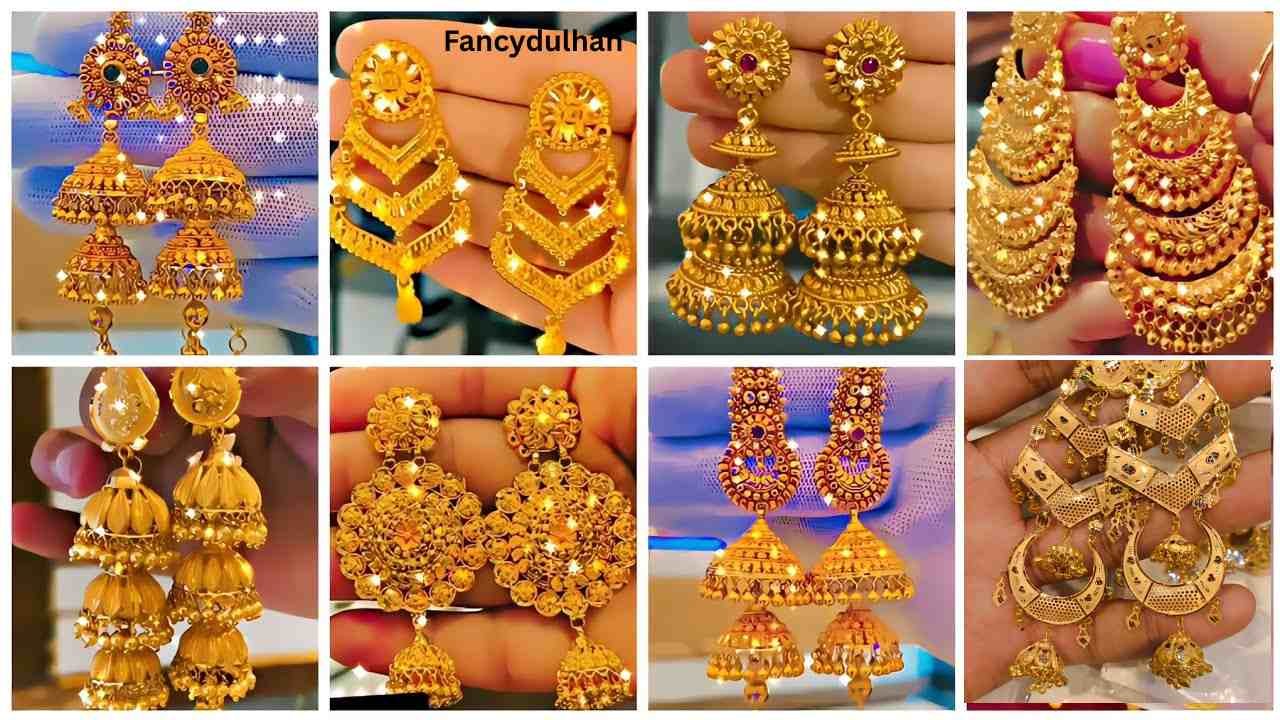 Stylish Gold Earring Jhala Design