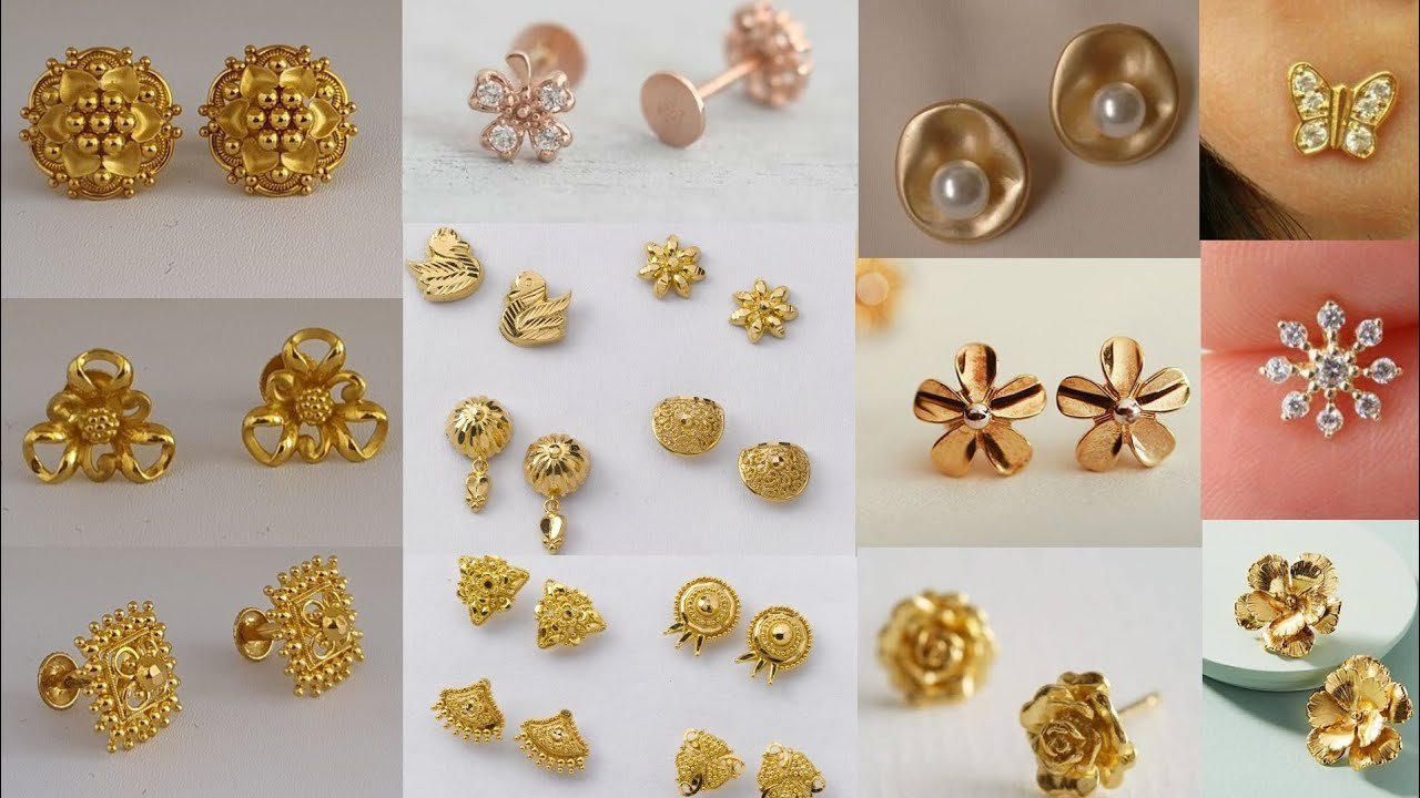 Gold Earrings Designs Small Size