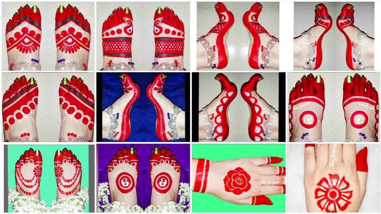 Navratri Alata Designs 2025