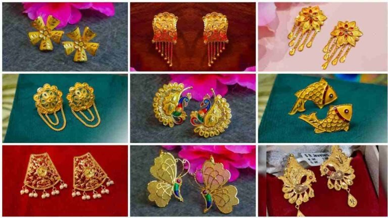Diwali Gold Rate Earrings Designs with Price