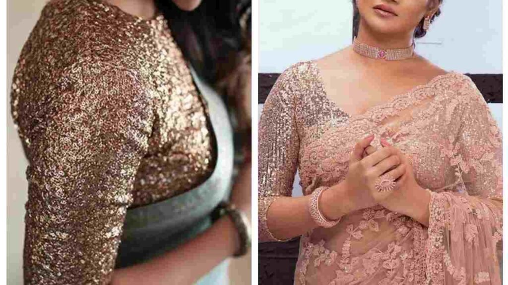 Sequin blouse designs